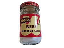Vintage 1951 Wyler's Beef Bouillon Cubes Jar picture