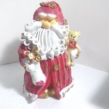 Snowman Santa Figure Teddy and Presents 9 inch Vintage picture