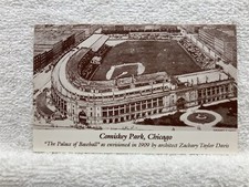 1991 Ballpark Nostalgia Postcard Comiskey Park Chicago White Sox 001 Vtg picture