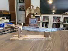 Antique Civil War Eagle Head Blade Stag Handle Short Sword Philip Adams picture