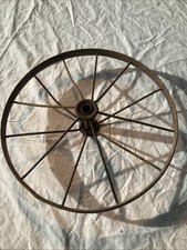 VINTAGE RUSTIC WAGON?, STROLLER?, CART?WHEEL SOLID METAL APPROX 10 3/4