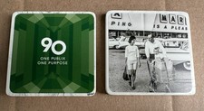 Publix 90 Year Anniversary One Publix One Purpose Pair of Ceramic Coasters NIB picture