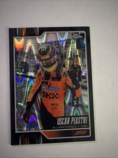 2026 Topps Chrome F1 #136 Oscar Piastri Grand Prix Driver Day Black Wave 7/10 picture