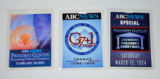 Bill Clinton Press Pass Lot of 3 G7 Summit 1993 94 96 ABC News France Children picture