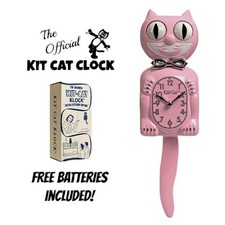 RETRO KITCHEN KIT CAT CLOCK 15.5