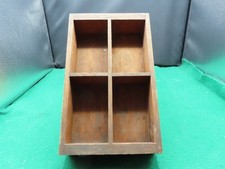 VINTAGE DIVIDED WOOD DRAWER INSERT DISPLAY BOX  10-1/8