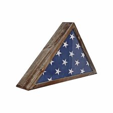 Rustic Burial/Memorial Flag Display Case for 5'X9.5' Folded Casket Flag  picture