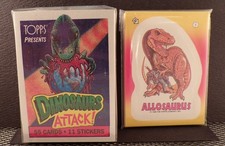 TOPPS 1988 DINOSAURS ATTACK COMPLETE 55-CARD + 11-STICKERS SET Beautiful picture