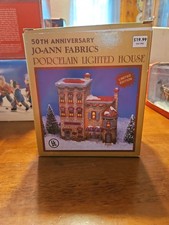 Vintage 50th Anniversary JoANN Fabric Lighted Christmas House /1993/Limited... picture