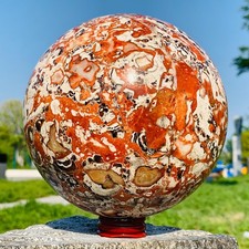 7.7LB Natural Polishing Money Agate Stone Sphere Crystal Ball Healing picture