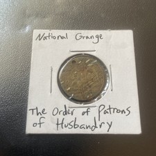Antique 1880's National Grange Of The Order Of Husbandry Horse Token Rare Coin picture