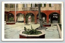 Vintage 1925 New Orleans French Court Yard Postcard - E. C. Kropp Co. picture