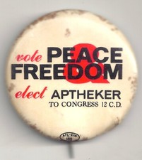 SCARCE 1966 Vote PEACE & FREEDOM Party Elect Herbert ATHEKER House of Rep. NY 12 picture