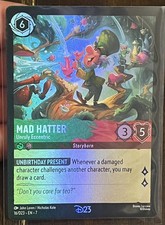 DISNEY D23 2026 GOLD MEMBER EXCLUSIVE MAD HATTER LORCANA CARD NEW IN PACKAGE picture