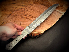 XL Handmade Damascus Steel Blank Blade-Knife Blade-Heat Treat-SD5 picture