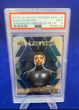 2018 UD BLACK PANTHER WAKANDAN VIBRANIUM METAL #WV-16 BLACK PANTHER PSA 9 🔥 picture