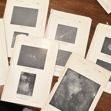 E. E. Barnard Lot of 2 1906 B&W Astronomy Photo Plates Stars Comets Moon picture