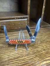 Vintage Kutmaster 3 Blade Stockman Pocket Knife Utica NY USA Purina Advertising picture