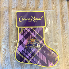 Crown Royal Original Distillery (( PIN )) Purple Plaid paper stocking  picture