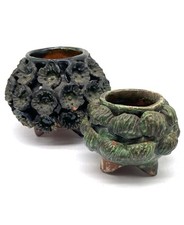 Green Glazed Hilario Alejos Madrigal Style Michoacan Pottery Pineapple Pot Set picture
