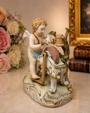Antique Meissen Porcelain Cupid Sharpening Arrow C62 Figurine 12cm AS IS picture