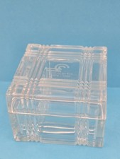 Conrail 1976-1998 Etched End Of An Era Crystal Trinket Dresser Box 4.25