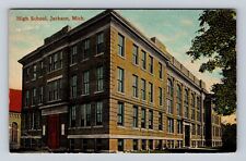 Jackson MI-Michigan, High School, Antique Vintage c1910 Souvenir Postcard picture