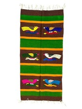 Mexican Zapotec Style wool Rug runner From Mexico 26