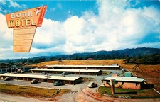 1950s Brookings Oregon Bonn Motel Aerial View autos Western Sales Postcard 25-86 picture