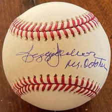 Reggie Jackson (HOF) Signed “Mr. October” Snow White MLB Baseball JSA AUTHENTIC picture