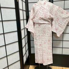 9079# Japanese Yukata Womens Vintage Fabric Cotton Robe Kimono Traditional picture