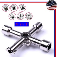 4-in-1 Cross Key Wrench for Electric Control Cabinet and Elevator, Triangle Key picture