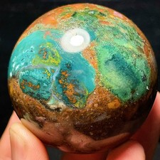 TOP 278G Natural Polished Orbicular Ocean Jasper  Healing Crystal Gift L8028 picture