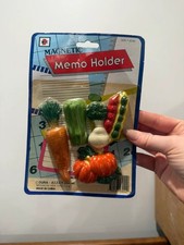 Vintage Dura-Kleen Vegetable Refrigerator Magnets Set picture
