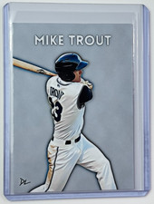 Mike Trout Limited Artist Signed