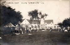 Chicago Golf Club Wheaton Illinois IL Huckins 1915 RPPC Photo Postcard COPY picture