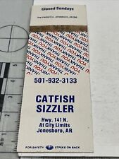 Matchbook Cover  Catfish Sizzler  Jonesboro, AR   gmg  Unstruck picture