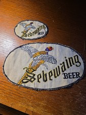 Pair of Vintage Sebewaing Beer Patches Sebewaing Brewing Sebewaing Mi picture