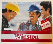 NICE VINTAGE WINSTON CIGARETTES WALL SIGN 1981 MARLBORO CAMEL KOOL picture