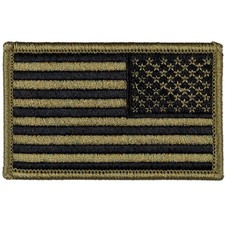 Reverse American Flag Patch; Subdued Coyote Brown; OCP Army Combat Uniform (ACU) picture