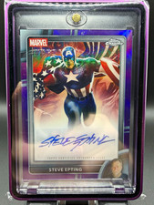 Topps 2024 Marvel Topps Chrome Captain America Steve Epting Auto 37/75 picture