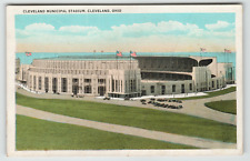 Postcard Vintage Cleveland Municipal Stadium in Cleveland, OH. picture