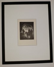 JAMES COLBERT REID (American 1907-1989) Original Vintage Art Deco Woodcut Home picture