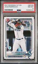 Julio Rodriguez 2021 Bowman 1st Edition Baseball Rookie Card #BFE86 Graded PSA 8 picture