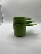 Vtg Tupperware Green Nesting Measuring Cups Complete Set of 6 Retro picture