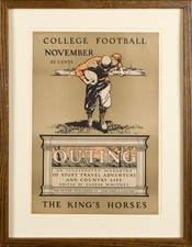 Antique 1900 Outing Magazine College Football Poster Princeton Edward S Couch picture