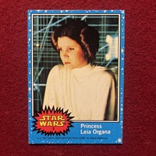 Vintage 1977 Topps Star Wars #5 Princess Leia Organa Rookie Card Series 1 Blue picture