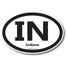 IN Indiana US State Oval Magnet Decal, 4x6 Inches, Automotive Magnet for Car picture