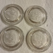Vintage Ball Jar Mason Jar Lid Glass Inserts No  10 lot of 4 picture