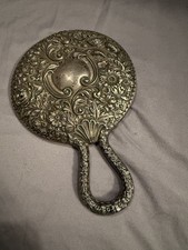 Antique Gorham 835 Silver Art Nouveau Victorian Hand Mirror  picture